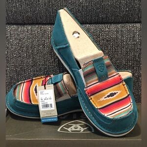 NEW Ariat Women's Cruisers Shoes Sz 10 Teal Suede Serape Southwest Western